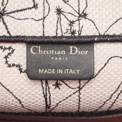 Pre Owned Dior Multicolor Embroidered Canvas Medium Book Tote