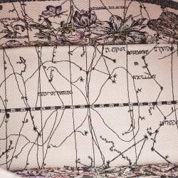 Pre Owned Dior Multicolor Embroidered Canvas Medium Book Tote