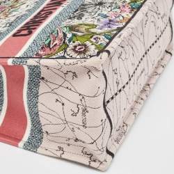 Pre Owned Dior Multicolor Embroidered Canvas Medium Book Tote
