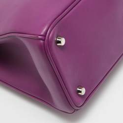 Dior Purple Leather Medium Diorissimo Shopper Tote