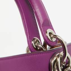 Dior Purple Leather Medium Diorissimo Shopper Tote