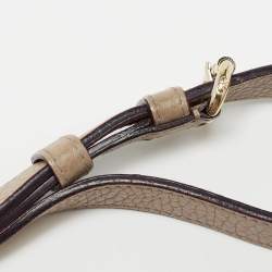 Pre Owned Dior Beige Leather Medium Diorissimo Shopper Tote