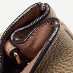 Pre Owned Dior Beige Leather Medium Diorissimo Shopper Tote