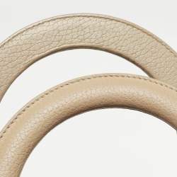 Pre Owned Dior Beige Leather Medium Diorissimo Shopper Tote