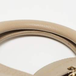 Pre Owned Dior Beige Leather Medium Diorissimo Shopper Tote