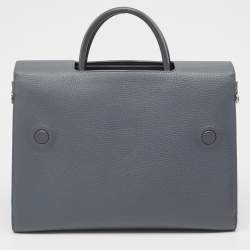 Dior Grey Leather Large Diorever Top Handle Bag