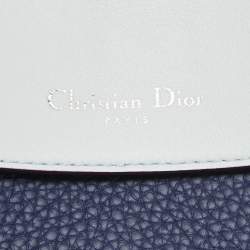 Dior Navy Blue Leather Medium Be Dior Flap Bag