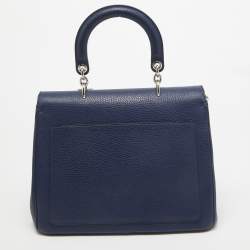 Dior Navy Blue Leather Medium Be Dior Flap Bag