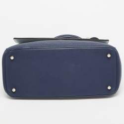 Dior Navy Blue Leather Medium Be Dior Flap Bag