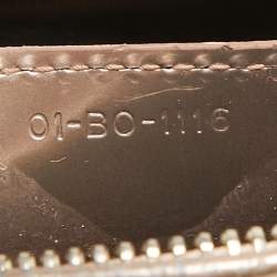 Pre Owned Dior Metallic Microcannage Patent Leather Medium Lady Dior Tote