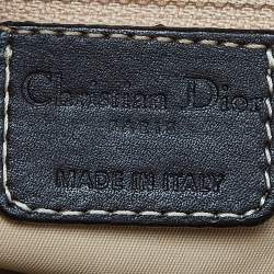 Pre Owned Dior Beige/Brown Diorissimo Canvas and Python Cargo Satchel