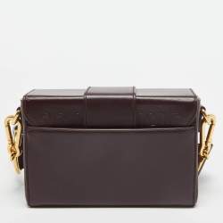 Pre Owned Dior Burgundy Leather 30 Montaigne Box Bag