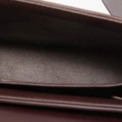 Pre Owned Dior Burgundy Leather 30 Montaigne Box Bag