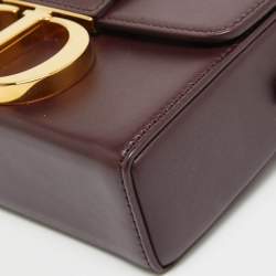 Pre Owned Dior Burgundy Leather 30 Montaigne Box Bag