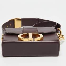 Pre Owned Dior Burgundy Leather 30 Montaigne Box Bag