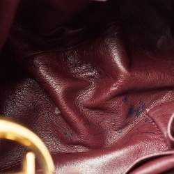 Dior Burgundy Pleated Leather Libertine Hobo