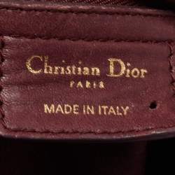 Dior Burgundy Pleated Leather Libertine Hobo