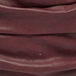 Dior Burgundy Pleated Leather Libertine Hobo