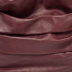 Dior Burgundy Pleated Leather Libertine Hobo