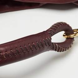 Dior Burgundy Pleated Leather Libertine Hobo