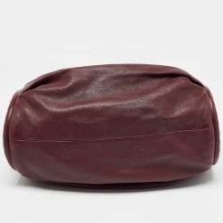 Dior Burgundy Pleated Leather Libertine Hobo