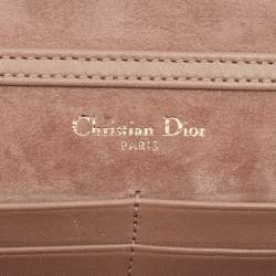 مملوكة مسبقًا محفظة بسلسلة ديور ديوراما مرصعة جلد سوداء