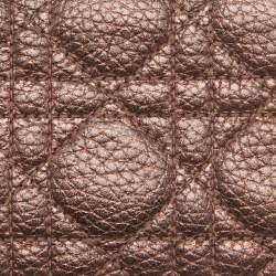 Dior Bronze Cannage Leather Lady Dior Flap Card Case