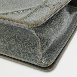 Pre Owned Dior Green Ceramic Effect Leather Diorama Club Shoulder Bag