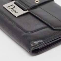 مملوكة مسبقًا محفظة كونتينتال ديور شيك ستريت جلد سوداء