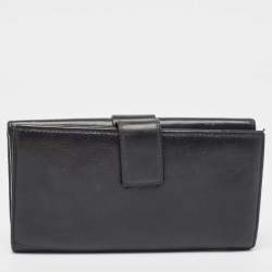مملوكة مسبقًا محفظة كونتينتال ديور شيك ستريت جلد سوداء
