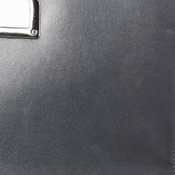 Pre Owned Dior Silver Micro Cannage Patent Leather Medium Diorama Shoulder Bag