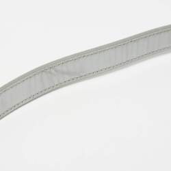 Pre Owned Dior Silver Micro Cannage Patent Leather Medium Diorama Shoulder Bag