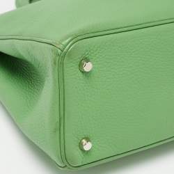 Dior Green Leather Large Diorissimo Shopper Tote