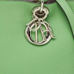 Dior Green Leather Large Diorissimo Shopper Tote