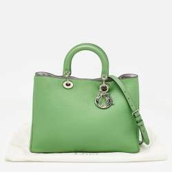 Dior Green Leather Large Diorissimo Shopper Tote