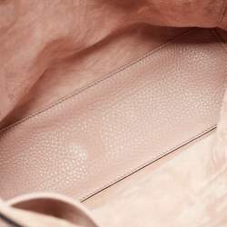 Pre Owned Dior Old Rose Cannage Soft Leather Large Lady Dior Tote
