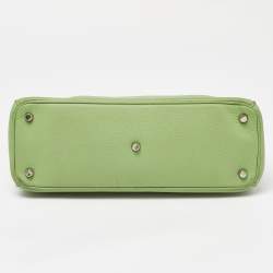 Pre Owned حقيبة شوبر ديور ديوريسيمو جلد أزرق مينت متوسطة