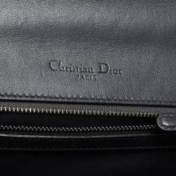 Dior Grey Patent Leather Medium Diorama Shoulder Bag