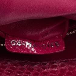 Pre Owned Dior Pink Python Mini Lady Dior Tote