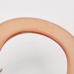 Pre Owned Dior Beige Cannage Patent Leather Mini Lady Dior Tote