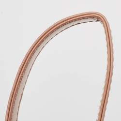 Pre Owned Dior Beige Cannage Patent Leather Mini Lady Dior Tote