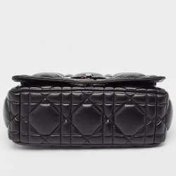 Pre Owned Dior Black Cannage Leather Medium Caro Shoulder Bag