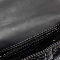 Pre Owned Dior Black Cannage Leather Medium Caro Shoulder Bag