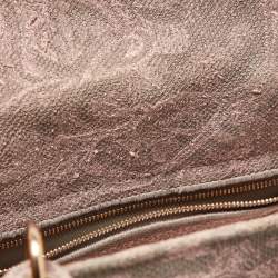Pre Owned Dior Pink/Grey Embroidered Canvas Medium Lady D-Lite Tote