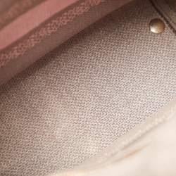 Pre Owned Dior Pink/Grey Embroidered Canvas Medium Lady D-Lite Tote