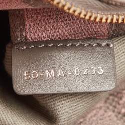 Pre Owned Dior Pink/Grey Embroidered Canvas Medium Lady D-Lite Tote