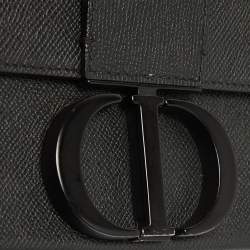 Pre Owned Dior Black Leather 30 Montaigne Crossbody Bag