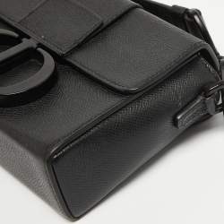 Pre Owned Dior Black Leather 30 Montaigne Crossbody Bag