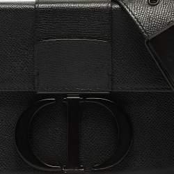 Pre Owned Dior Black Leather 30 Montaigne Crossbody Bag