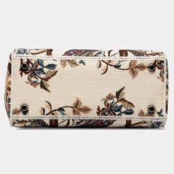 Dior Beige/Brown Medium Jardin d'Hiver Lady D-Lite Bag